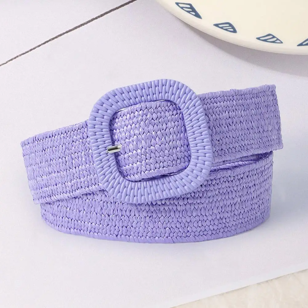 Wide Waistband Elegant Women's Straw Belt Adjustable Wide Band Smooth Buckle Vintage Bohemian Square Buckle for Dress Shirt
Wide Waistband Elegant Women's Straw Belt Adjustable Wide Band Smooth Buckle Vintage Bohemian Square Buckle for Dress Shirt