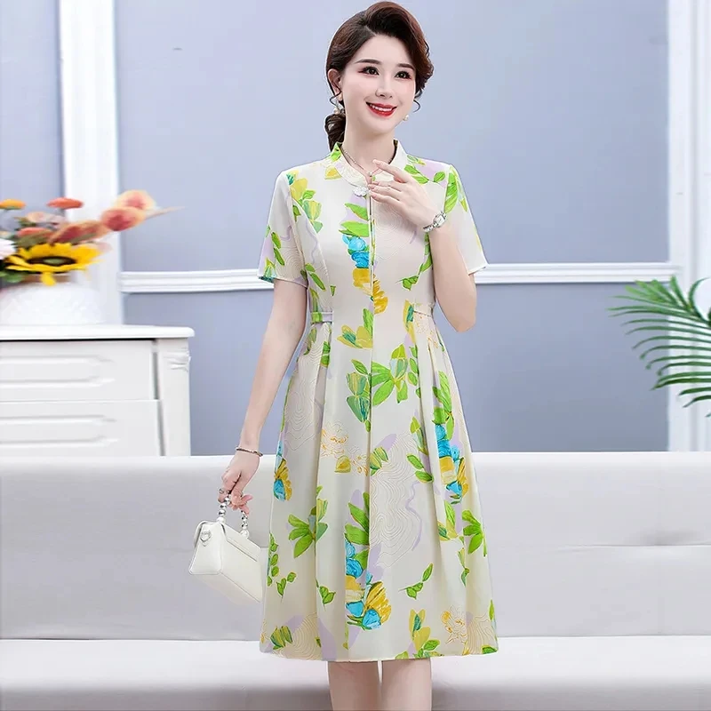 Large Size Chiffon Dress Women Spring Summer 2023 Stand Collar Skirt Fashion Casua Appear thinl Elegant Long Dresses Womens
Large Size Chiffon Dress Women Spring Summer 2023 Stand Collar Skirt Fashion Casua Appear thinl Elegant Long Dresses Womens