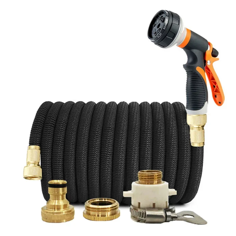 

High Pressure Pvc Reel Magic Water Pipes Water Hose Expandable Double Metal Connector for Garden Farm Irrigation Car Wash