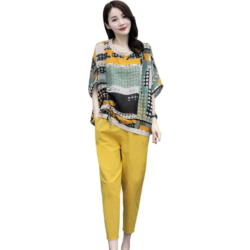 2Pcs/Set Breathable Women Suit Soft Short Sleeve Two Piece Suit Elegant Short Sleeve Ladies Casual Suit Summer Clothing
2Pcs/Set Breathable Women Suit Soft Short Sleeve Two Piece Suit Elegant Short Sleeve Ladies Casual Suit Summer Clothing