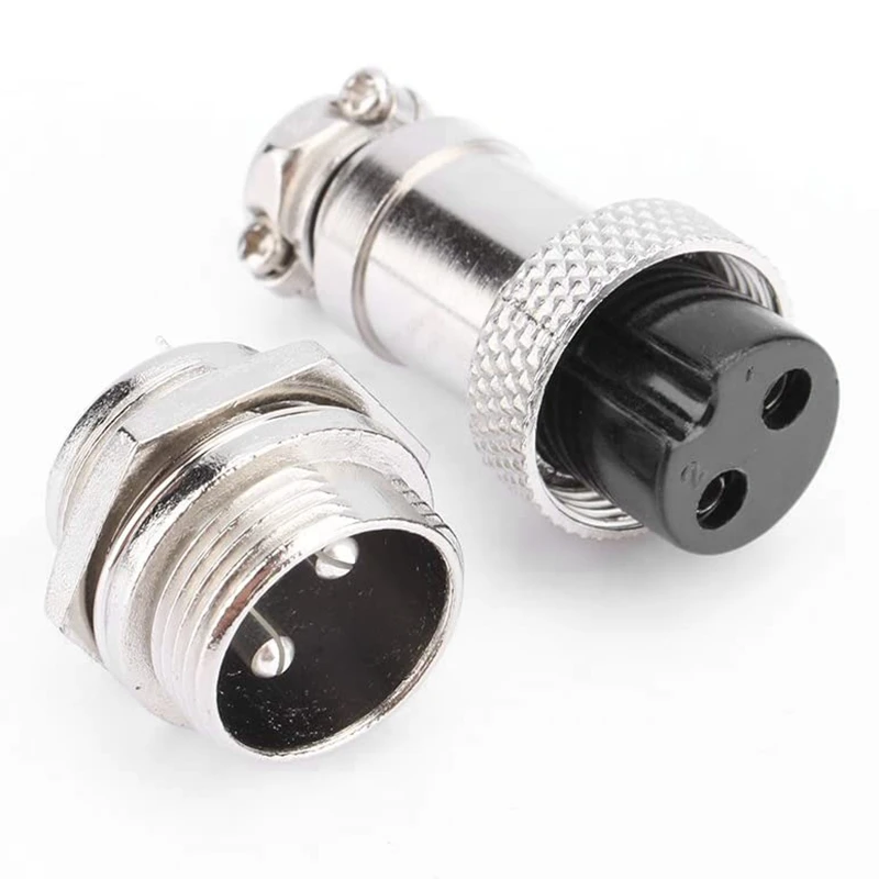GX16 Aviation Connector 2-Pin 400V Screw Type Male and Female Butt Cable Connector Aviation Plug Socket Connector
GX16 Aviation Connector 2-Pin 400V Screw Type Male and Female Butt Cable Connector Aviation Plug Socket Connector