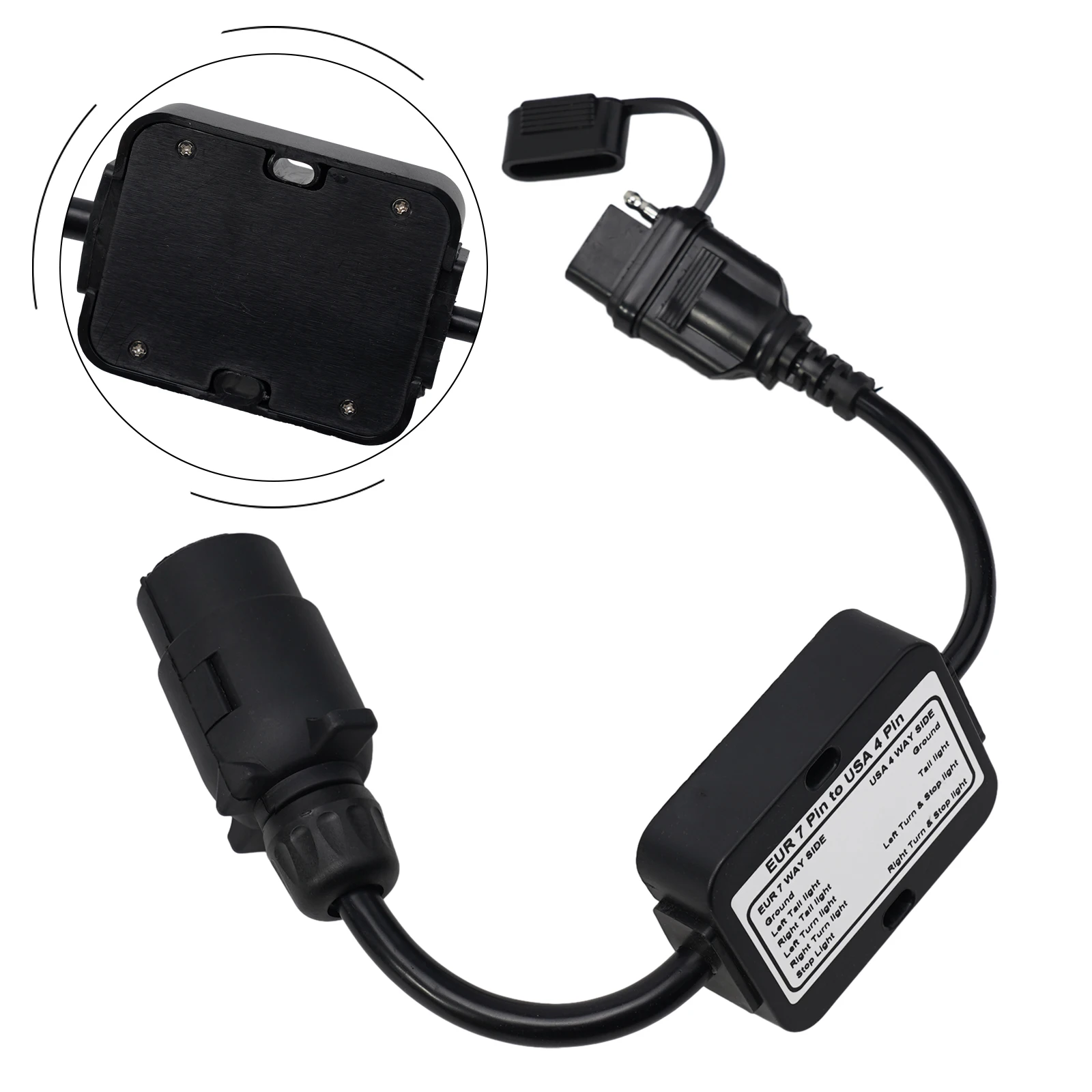 1PCS Trailer Light Converter European Style 7-pin Vehicle Adapter To A Style 4-pin Flat Pin Plug Change Tool For Trailer Camper
1PCS Trailer Light Converter European Style 7-pin Vehicle Adapter To A Style 4-pin Flat Pin Plug Change Tool For Trailer Camper