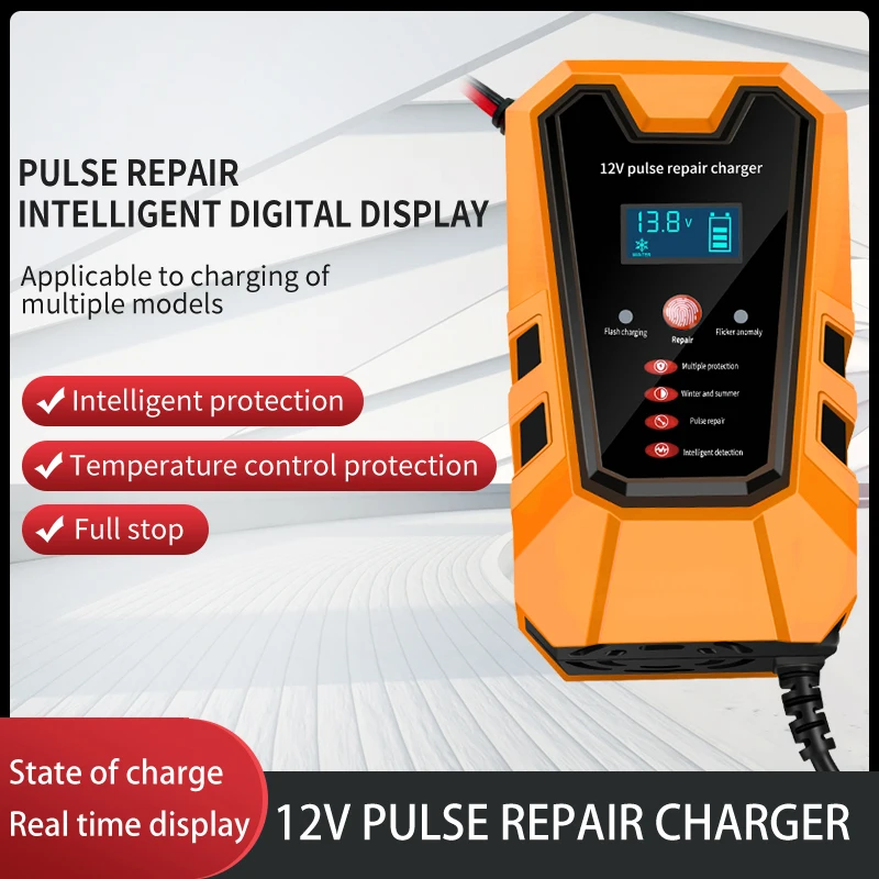 6A 12V NEW Intelligent Smart Car Battery Chargers Pulse Repair Chargers Wet Dry Lead Acid Battery AGM Start For Cars Motorcycle
6A 12V NEW Intelligent Smart Car Battery Chargers Pulse Repair Chargers Wet Dry Lead Acid Battery AGM Start For Cars Motorcycle