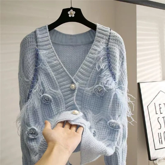 Blue 3D Flower Japan Knitted Women Sweater Lady Cardigan Vest Woman Sweaters Female Jumpers Cardigan Jacket Spring Cloth Tops
Blue 3D Flower Japan Knitted Women Sweater Lady Cardigan Vest Woman Sweaters Female Jumpers Cardigan Jacket Spring Cloth Tops