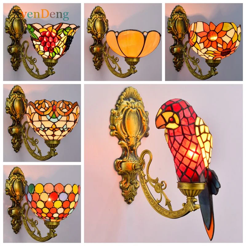 Настенный светильник Tiffany Parrot Bird в винтажном средиземноморском стиле, искусственное освещение для ванной комнаты, ламсветильник для домашнего декора
Настенный светильник Tiffany Parrot Bird в винтажном средиземноморском стиле, искусственное освещение для ванной комнаты, ламсветильник для домашнего декора