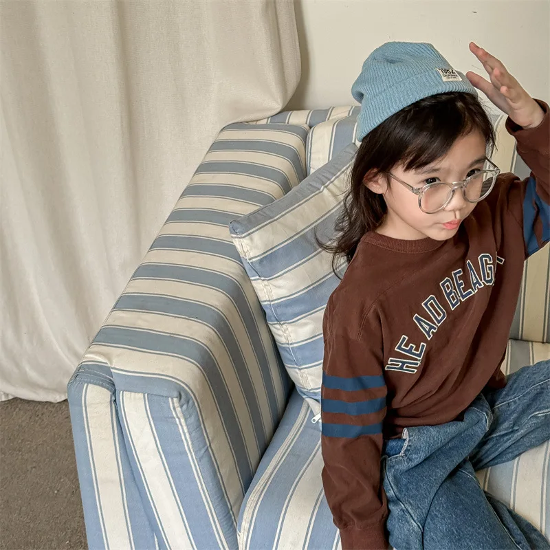 2025 Autumn New Children Long Sleeve T Shirts Boys Girls Letter Embroidery Cotton Tops Kids Casual Sweatshirt Bottoming Shirt 32 Seeba5529f4dc49838b0ad651e7530e77m