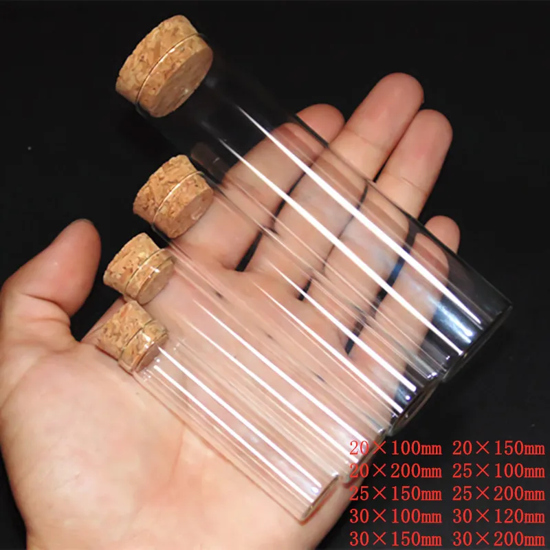 5Pcs Clear Glass Test Tube DIA 20/25/30mm Length 100/120/150/200mm Flat Bottom Test Tube With Cork
5Pcs Clear Glass Test Tube DIA 20/25/30mm Length 100/120/150/200mm Flat Bottom Test Tube With Cork