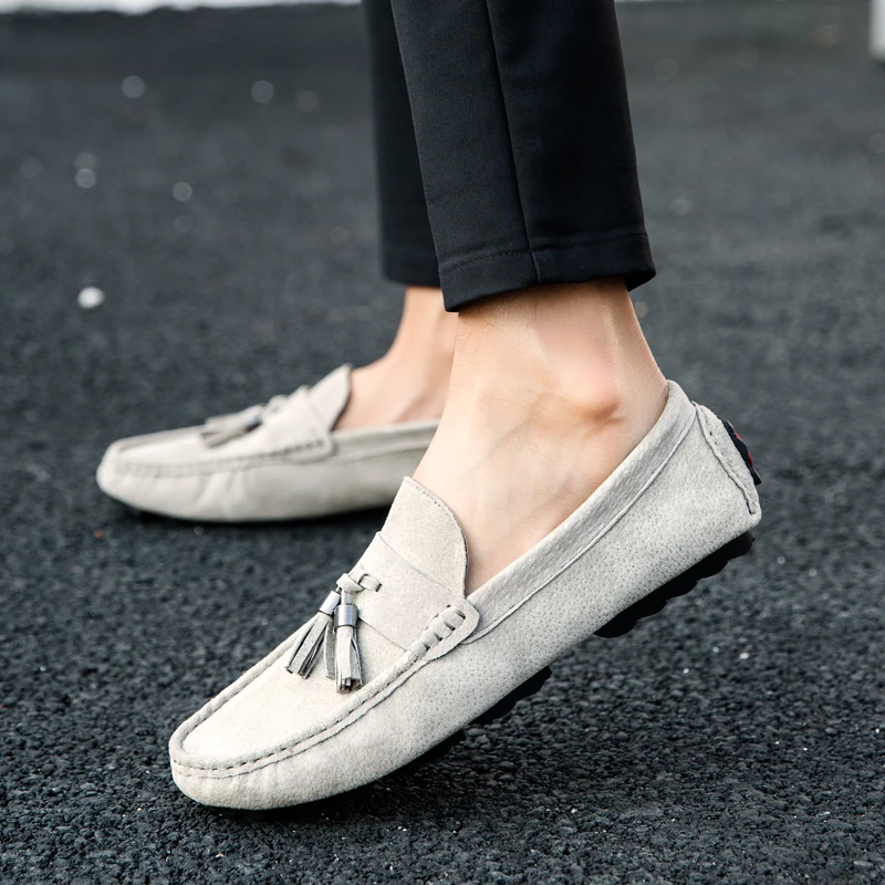 

Fringed Suede Loafers Men Luxury Designer Shoes Men Formal Business Shoes Casual Driving Leather Shoes Slip-On Fashion Moccasins