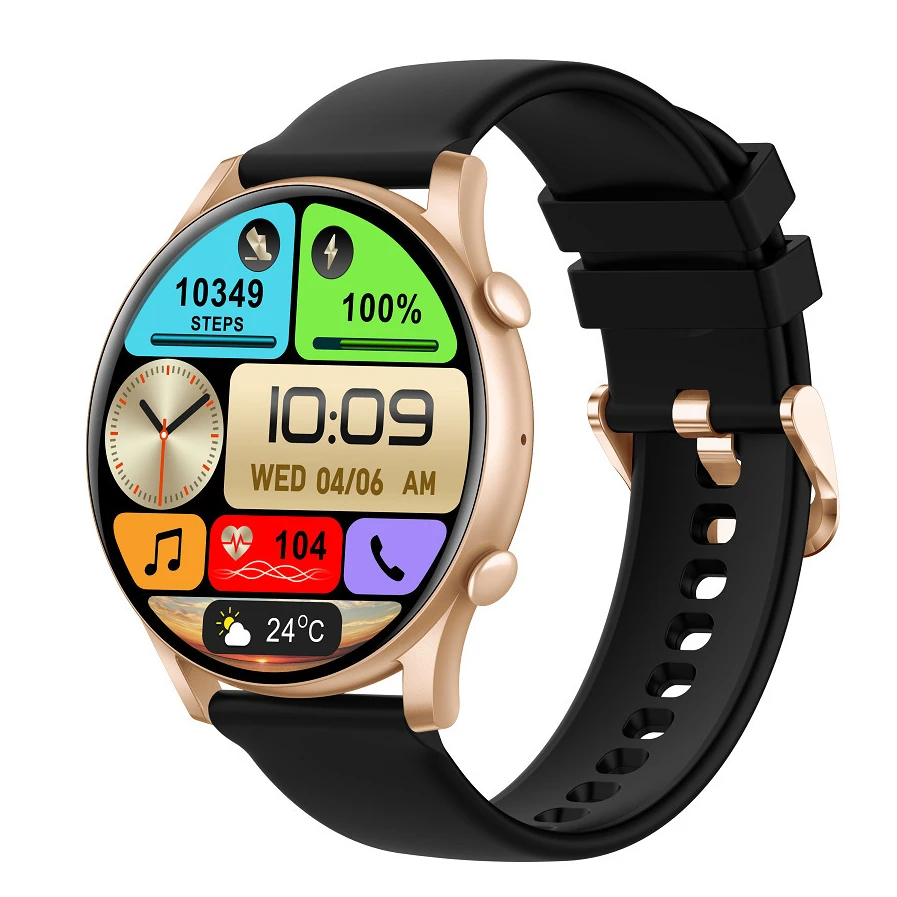 

2023 New Men Women AMOLED HD Screen Smart Watch Heart Rate Blood Pressure Blood Oxygen Sleep Bluetooth Call Exercise Pedometer