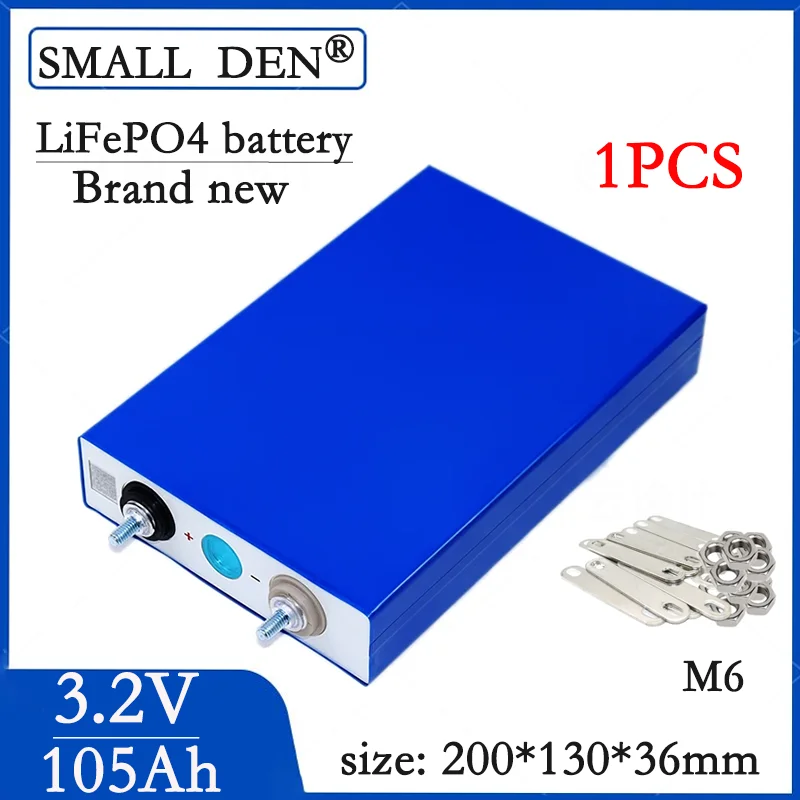 

1pcs 3.2V 105Ah LiFePO4 battery Lithium iron phospha DIY 4s 12V 24V Motorcycle Electric Car Solar Inverter Boat Batteries