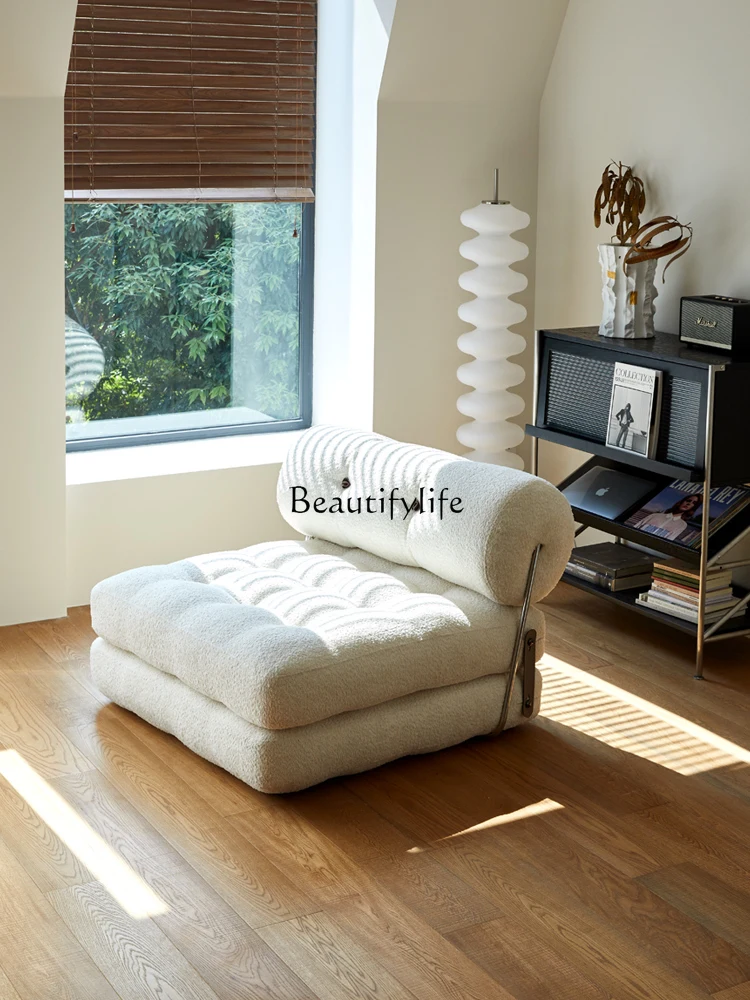 Classic Cream Style Alpaca Fleece/Fiber Floor Light Luxury Folding Tofu Block Living Room Lounge Sofa Chair 
Classic Cream Style Alpaca Fleece/Fiber Floor Light Luxury Folding Tofu Block Living Room Lounge Sofa Chair