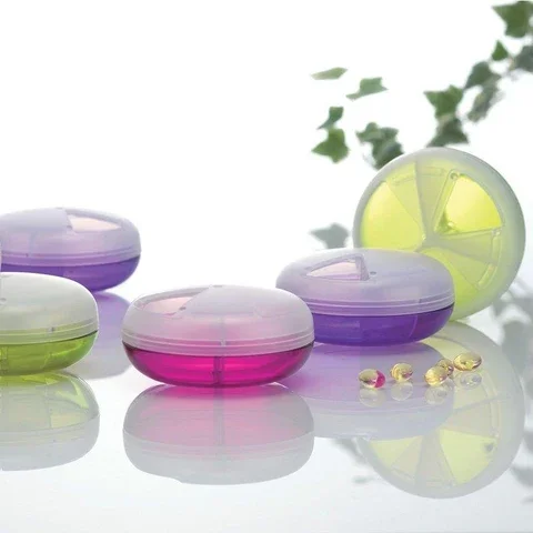 

Hot Sale Portable Transparent Pills Box Medicine Storage Case Food Grade Material Pill Case