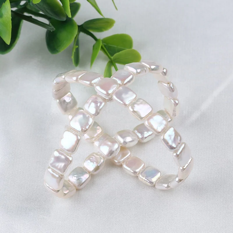 8-9mm AAA Natural Freshwater White Pearl Square Baroque Bead Charm Bracelet Fine Jewelry
8-9mm AAA Natural Freshwater White Pearl Square Baroque Bead Charm Bracelet Fine Jewelry