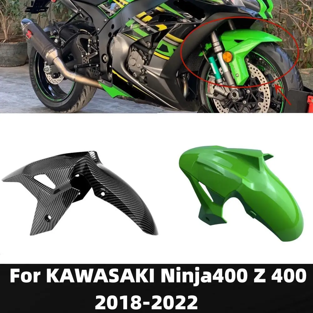 

Motorcycle Accessories Front Fender For Kawasaki Ninja400 Z400 Ninja-400 Z-400 2018-2023 Mudguard Fairings ABS Carbon Fiber