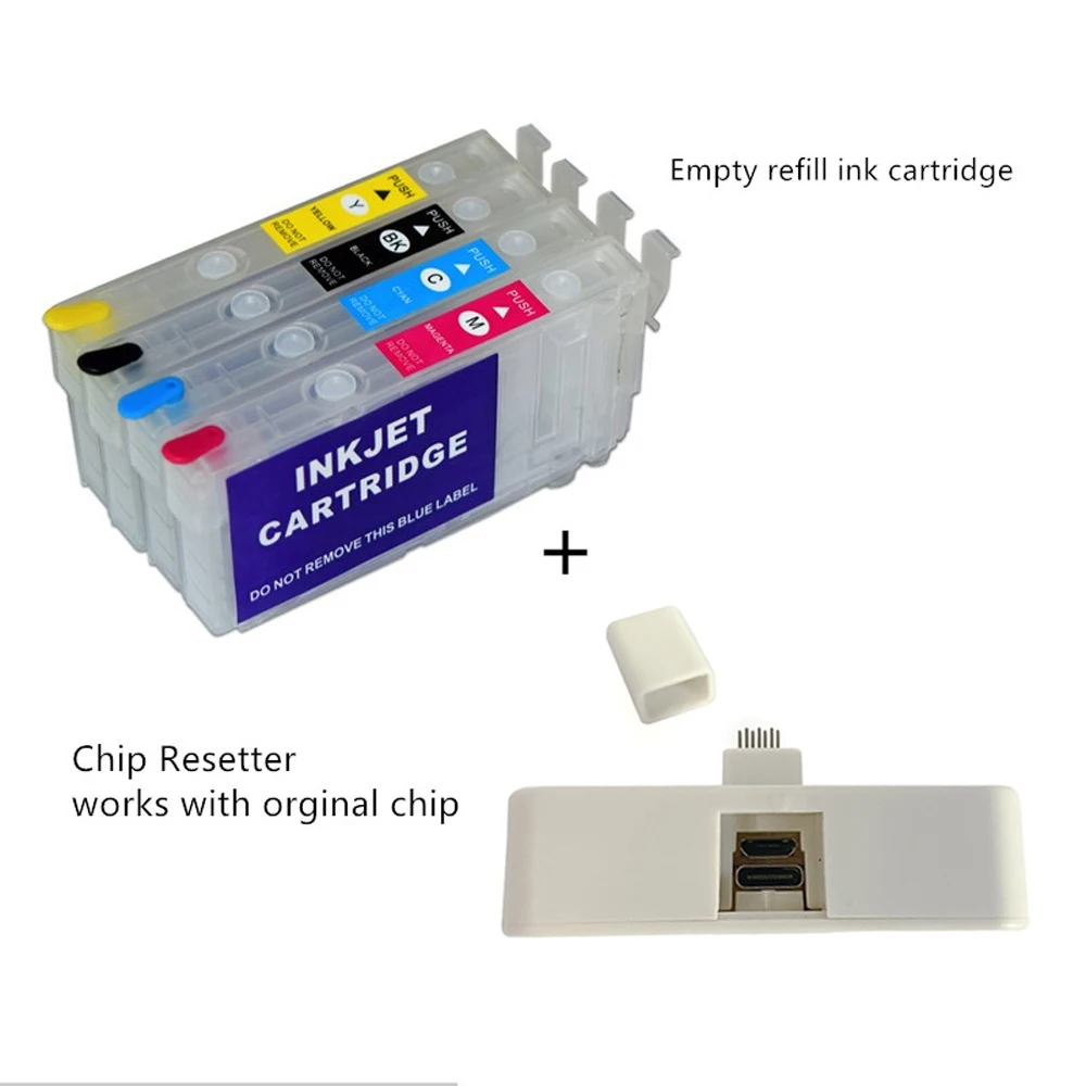 

Europe 405 405XL Refill Ink Cartridge No Chip and Resetter for Epson WF- 4830 4820 3820 7830 7835 7840 7310 Printer