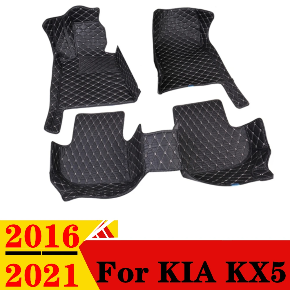 

Car Floor Mats For KIA KX5 2016 2017 2018-2021 Waterproof XPE Leather Custom Fit Front & Rear FloorLiner Cover Auto Parts Carpet