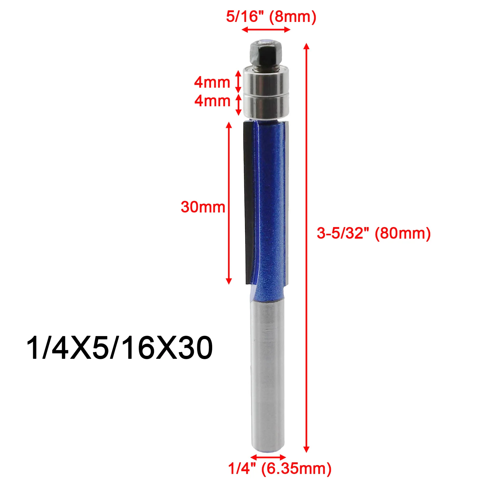 1pc Flush Trim Bit Router Bit Anti Kickback Design 6.35mm Shank Double Enclosed Bearing Woodworking Milling Cutter Power Tools
1pc Flush Trim Bit Router Bit Anti Kickback Design 6.35mm Shank Double Enclosed Bearing Woodworking Milling Cutter Power Tools