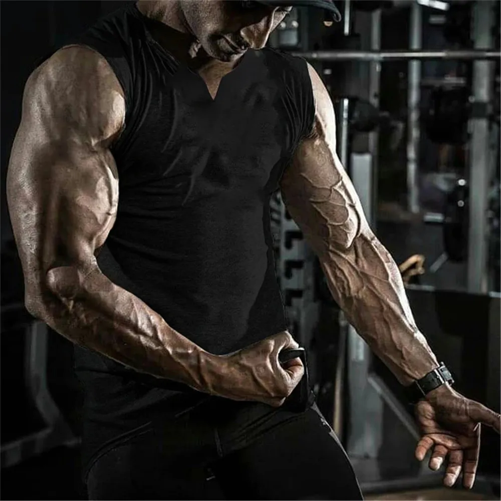 2022 Men V-neck Tank Top pure color cotton Summer vest Gym Muscle Bodybuilding Streetwear sleeveless Shirt Workout Fitness Sport
2022 Men V-neck Tank Top pure color cotton Summer vest Gym Muscle Bodybuilding Streetwear sleeveless Shirt Workout Fitness Sport