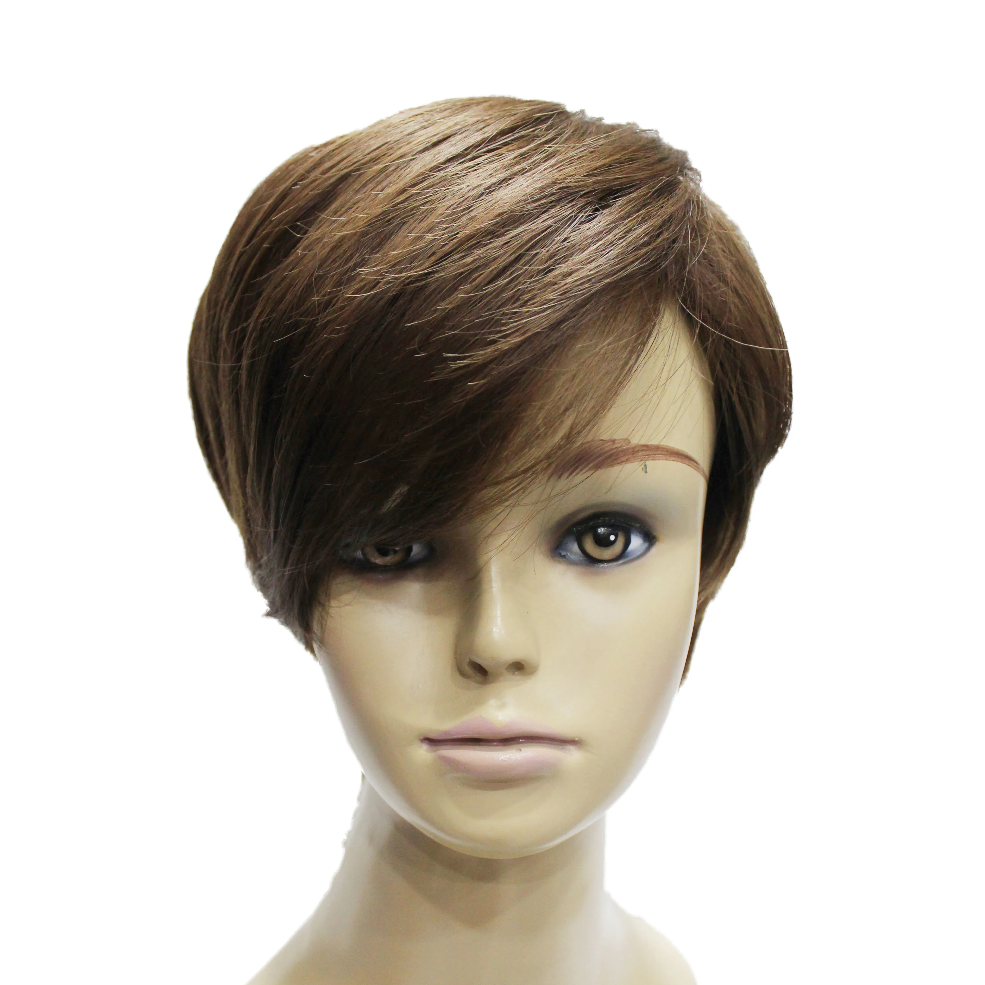 Brown short layered straight wig with side bangs fashion women wig short bob women wigs synthetic hair wigs
Brown short layered straight wig with side bangs fashion women wig short bob women wigs synthetic hair wigs