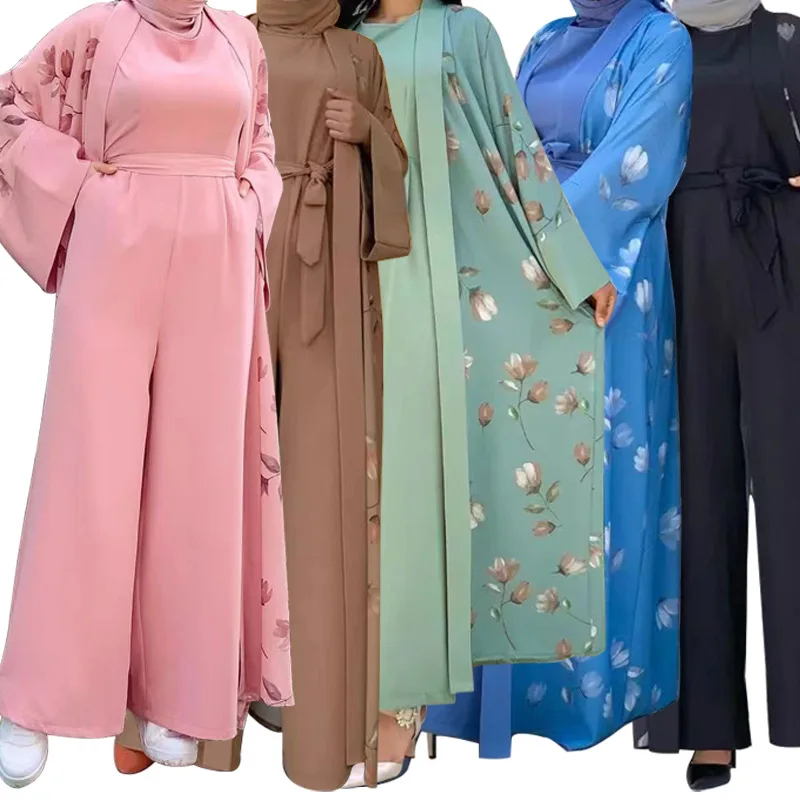 2 Piece Kimono Abaya Matching Jumpsuit Muslim Set Turkey Elegant Open Abayas for Women Dubai Arabic Dress Kaftan Islam Outfits
2 Piece Kimono Abaya Matching Jumpsuit Muslim Set Turkey Elegant Open Abayas for Women Dubai Arabic Dress Kaftan Islam Outfits