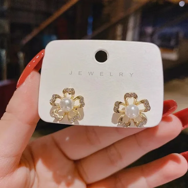 Boucles d'oreilles goutte de perles de bergame pour femmes, boucles d'oreilles bon marché, bijoux de fête, mode coréenne, tendance, nouveau design, vente en gros 1