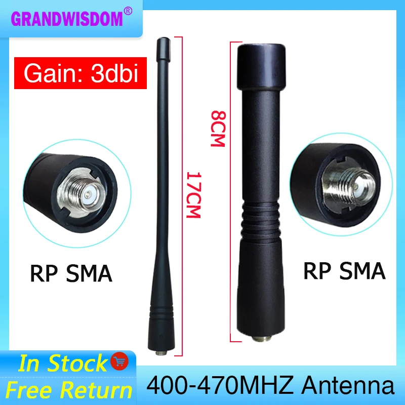Grandwisdom 1-2-5p Walkie Talkie Antenna UHF 400-470MHZ pbx sma female antena Handheld Radio Antene compatible IOT Kenwood
Grandwisdom 1-2-5p Walkie Talkie Antenna UHF 400-470MHZ pbx sma female antena Handheld Radio Antene compatible IOT Kenwood