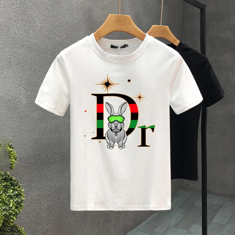 Summer American fashion Dr Letter shades Line rabbit print hip hop men's and women's casual 100%cotton short sleeve T-shirt
Summer American fashion Dr Letter shades Line rabbit print hip hop men's and women's casual 100%cotton short sleeve T-shirt