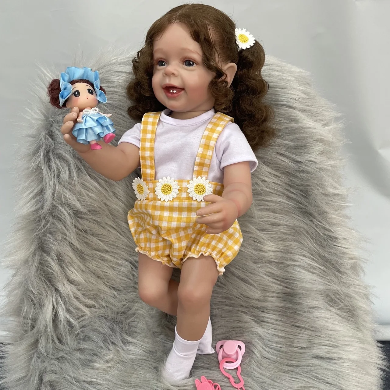 55CM Realistic Bebe Already Painted Reborn Doll Yannick Full Vinyl Washable Body Smile Girl Lifelike Toddler Toy Figure Gifts
55CM Realistic Bebe Already Painted Reborn Doll Yannick Full Vinyl Washable Body Smile Girl Lifelike Toddler Toy Figure Gifts