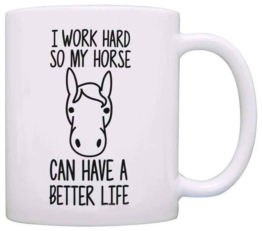 

Funny Horse Cup Unique Friends Mug Husband Wife Gifts Dad Tea Wine Beer Mugen Ceramic Coffee Mug Tea Art Friend Gifts Home Decal