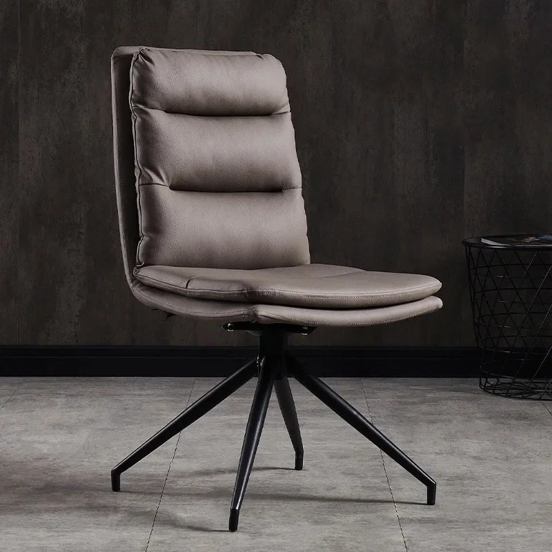 

Роскошные обеденные стулья Hoem, красивый кожаный винтажный стол, обеденные стулья в скандинавском стиле, офисные кресла для ленивых, украшение для дома