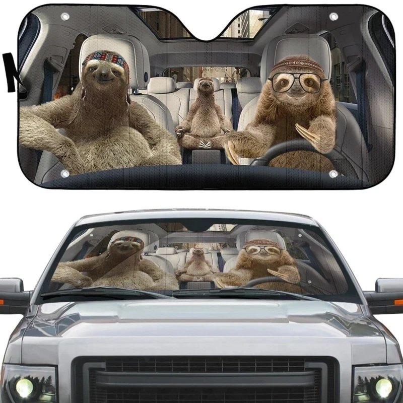 Sloth Family Pattern UV and Heat Car Sun Shade for Windshield Durable Car Sun Shade for Windshield Foldable UV Sun
Sloth Family Pattern UV and Heat Car Sun Shade for Windshield Durable Car Sun Shade for Windshield Foldable UV Sun