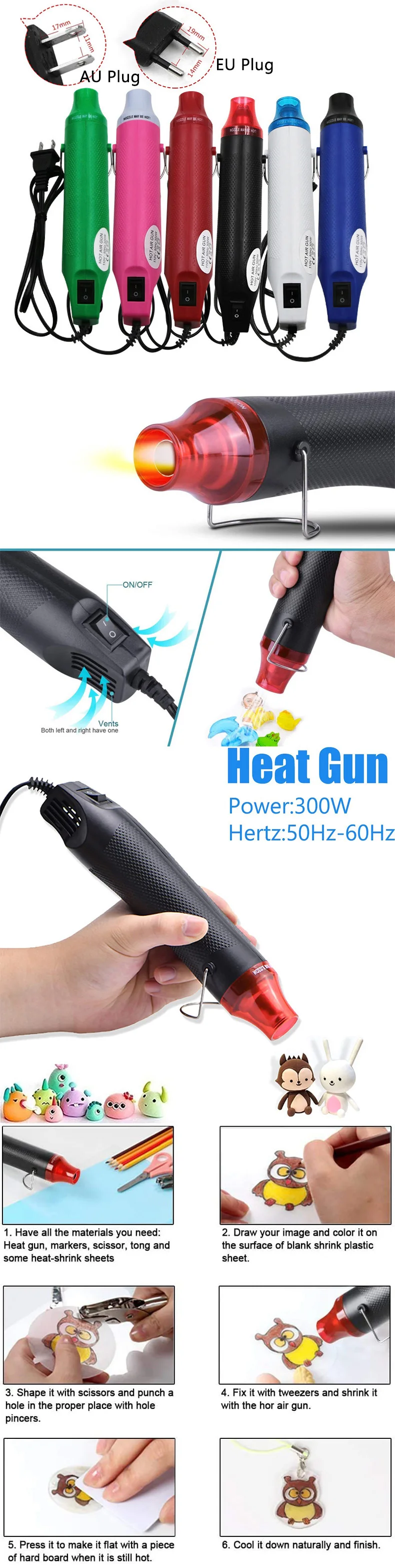 Generic 220V DIY Using Heat Gun Epoxy Resin Bubble Remover Bubble