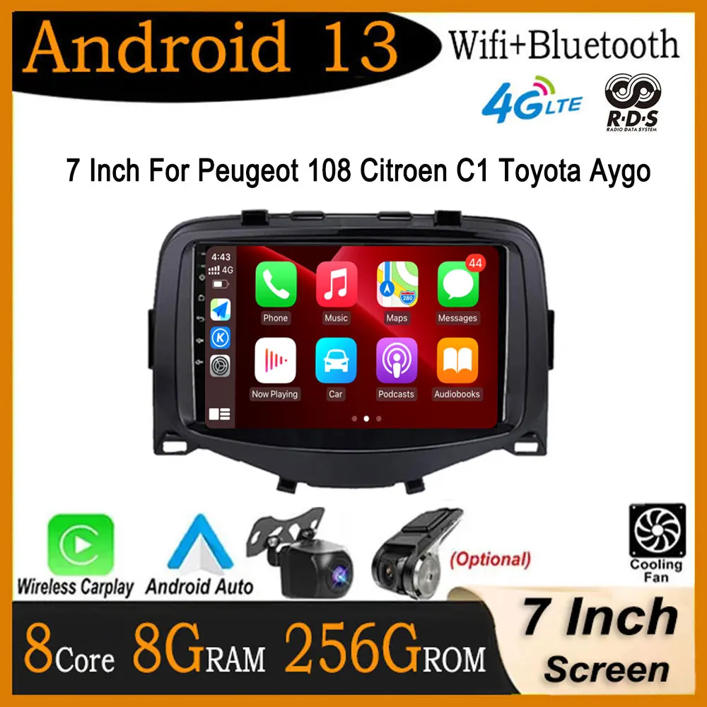 7 Inch For Peugeot 108 Citroen C1 Toyota Aygo DSP IPS HD Screen Android 13 Car Radio Video Player GPS Navigation Multimedia 
7 Inch For Peugeot 108 Citroen C1 Toyota Aygo DSP IPS HD Screen Android 13 Car Radio Video Player GPS Navigation Multimedia