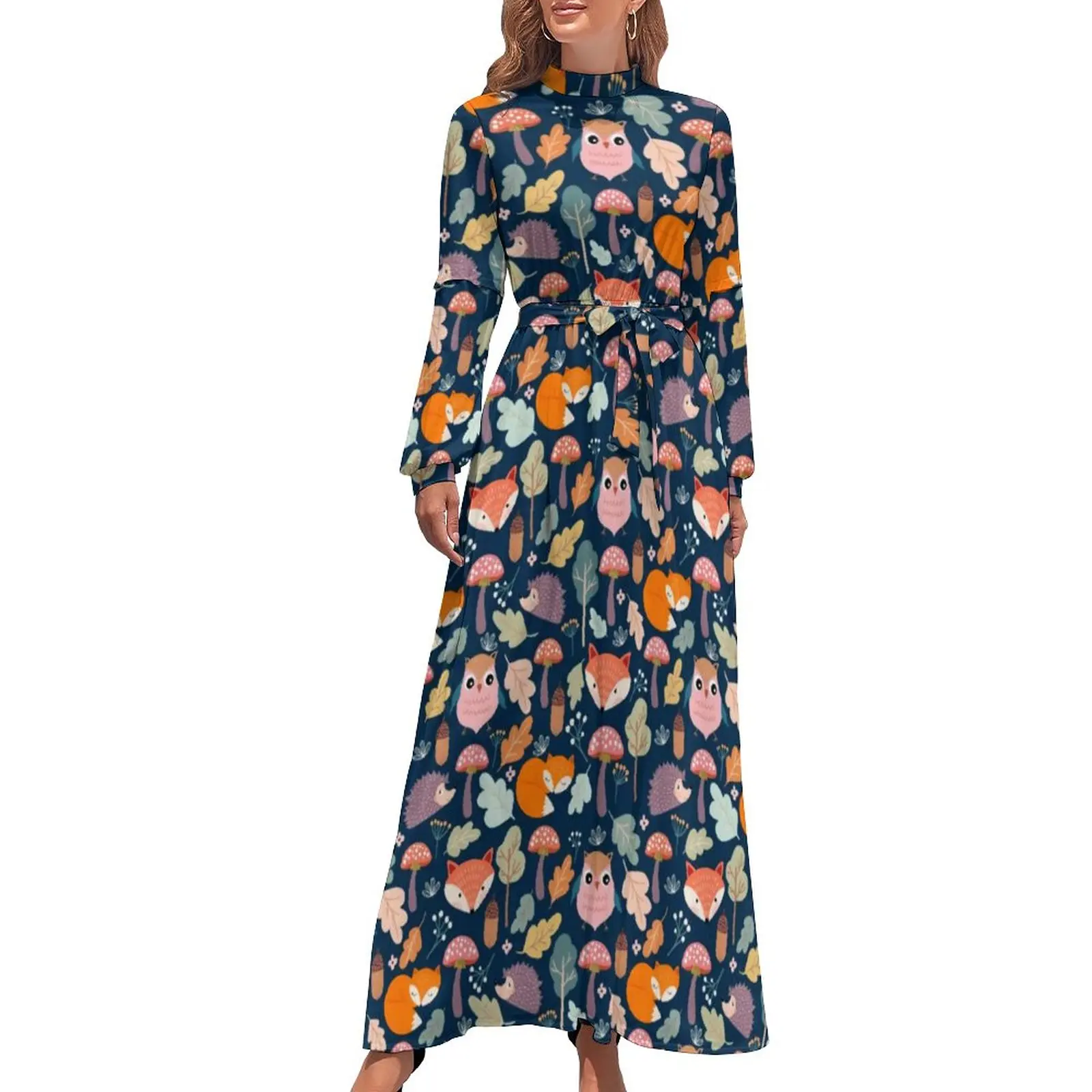 Funny Fox Dress Long Sleeve Cute Fall Print Sexy Maxi Dress High Waist Street Style Pattern Boho Beach Long Dresses Gift Idea
Funny Fox Dress Long Sleeve Cute Fall Print Sexy Maxi Dress High Waist Street Style Pattern Boho Beach Long Dresses Gift Idea