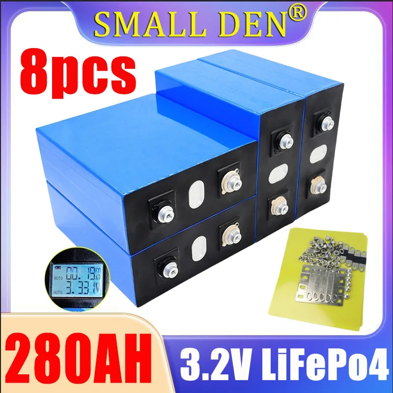 8pcs new A-class 3.2V 280AH lifepo4 rechargeable battery DIY 24V 48V electric boat RV solar storage system battery pack tax-free
8pcs new A-class 3.2V 280AH lifepo4 rechargeable battery DIY 24V 48V electric boat RV solar storage system battery pack tax-free