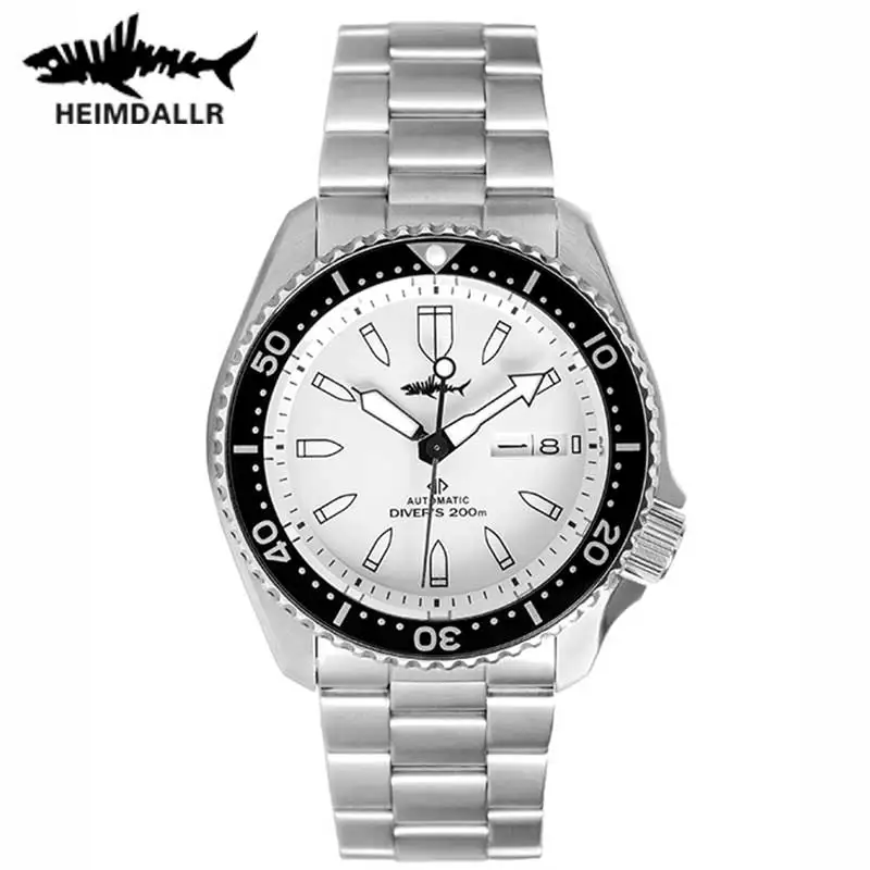 HEIMDALLR Men Diver Watch Steel Jubilee Band White Dial Sapphire 20ATM Water Resistance BGW9 Luminous NH36 Automatic Mechanical
HEIMDALLR Men Diver Watch Steel Jubilee Band White Dial Sapphire 20ATM Water Resistance BGW9 Luminous NH36 Automatic Mechanical