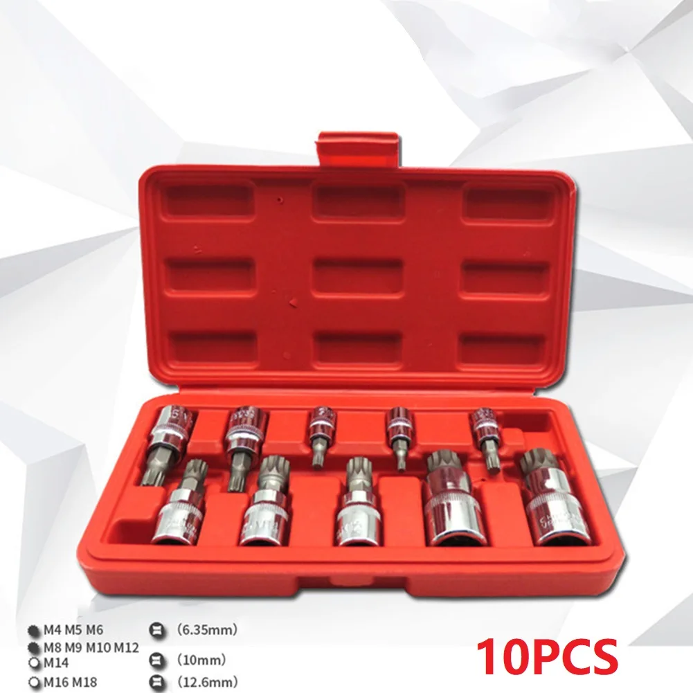 10pcs 12 Point Triple/Square Socket Adapter Bit Set Tamper Proof With Case Automotive Tool Kit Socket Wrenches Hand Tools
10pcs 12 Point Triple/Square Socket Adapter Bit Set Tamper Proof With Case Automotive Tool Kit Socket Wrenches Hand Tools