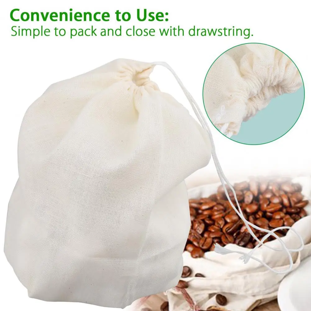 Useful Filter Bag Food Grade Unbleached Lightweight BPA Free Strong Penetration Tea Pouch Mesh Pouch Easy to Clean
Useful Filter Bag Food Grade Unbleached Lightweight BPA Free Strong Penetration Tea Pouch Mesh Pouch Easy to Clean