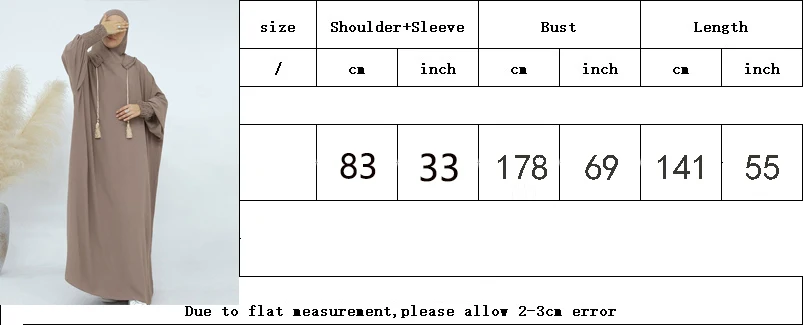 2025 Women Abaya Caftan Muslim Ramadan Prayer Clothing With Hooded Solid Casual Batwing Sleeve Arab Robe Eid Islamic Long Dress 27 Seed9036b31d64637adb26caa7fbedae4F