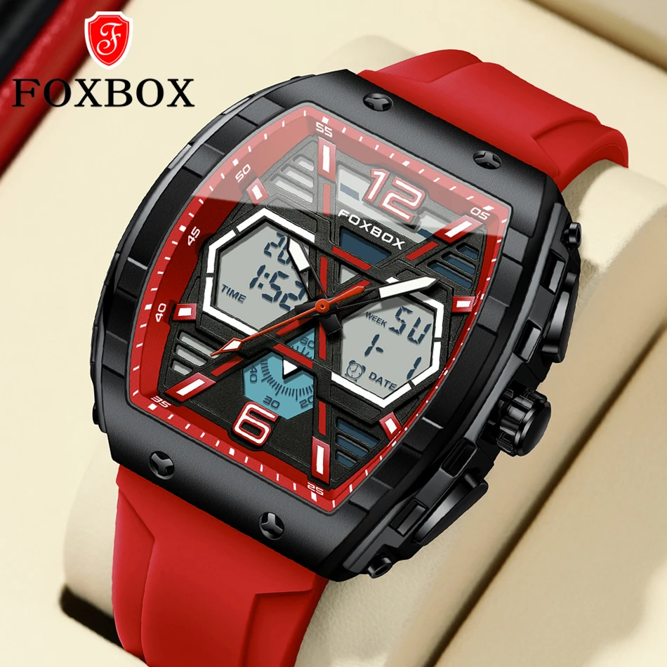 

Foxbox Digital Men Military Watch 50m Waterproof Wristwatch LED Quartz Clock Sport Watch Male Big Watches Men Relogios Masculino
