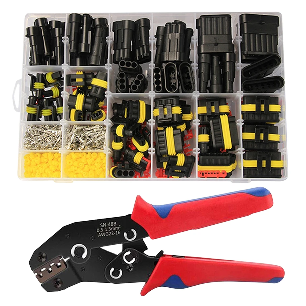708/352/240 Pcs Electrical Wire Connector Plug 1-6 Pins Car Waterproof Connector Kit 300V 12A Car Electrical Wire Connectors
708/352/240 Pcs Electrical Wire Connector Plug 1-6 Pins Car Waterproof Connector Kit 300V 12A Car Electrical Wire Connectors