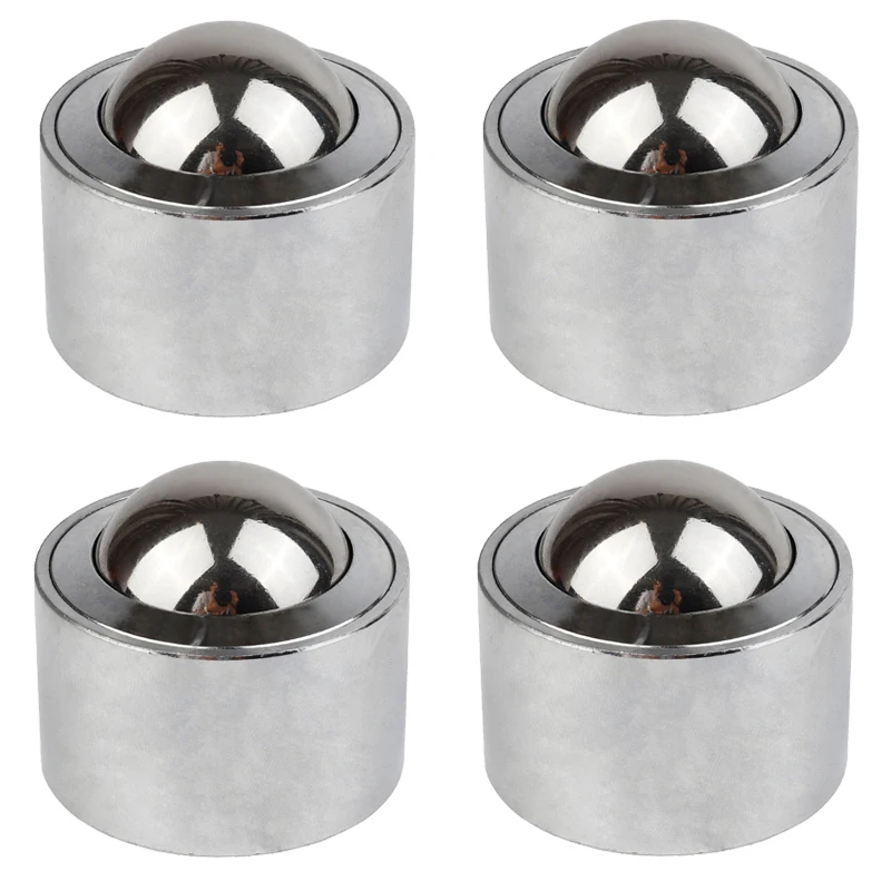 

4PCS Bearing Steel/Nylon Ball Precision Conveying Universal Ball Bearing Transfer Unit Conveyor Rollers Casters Bull Eye Wheels
