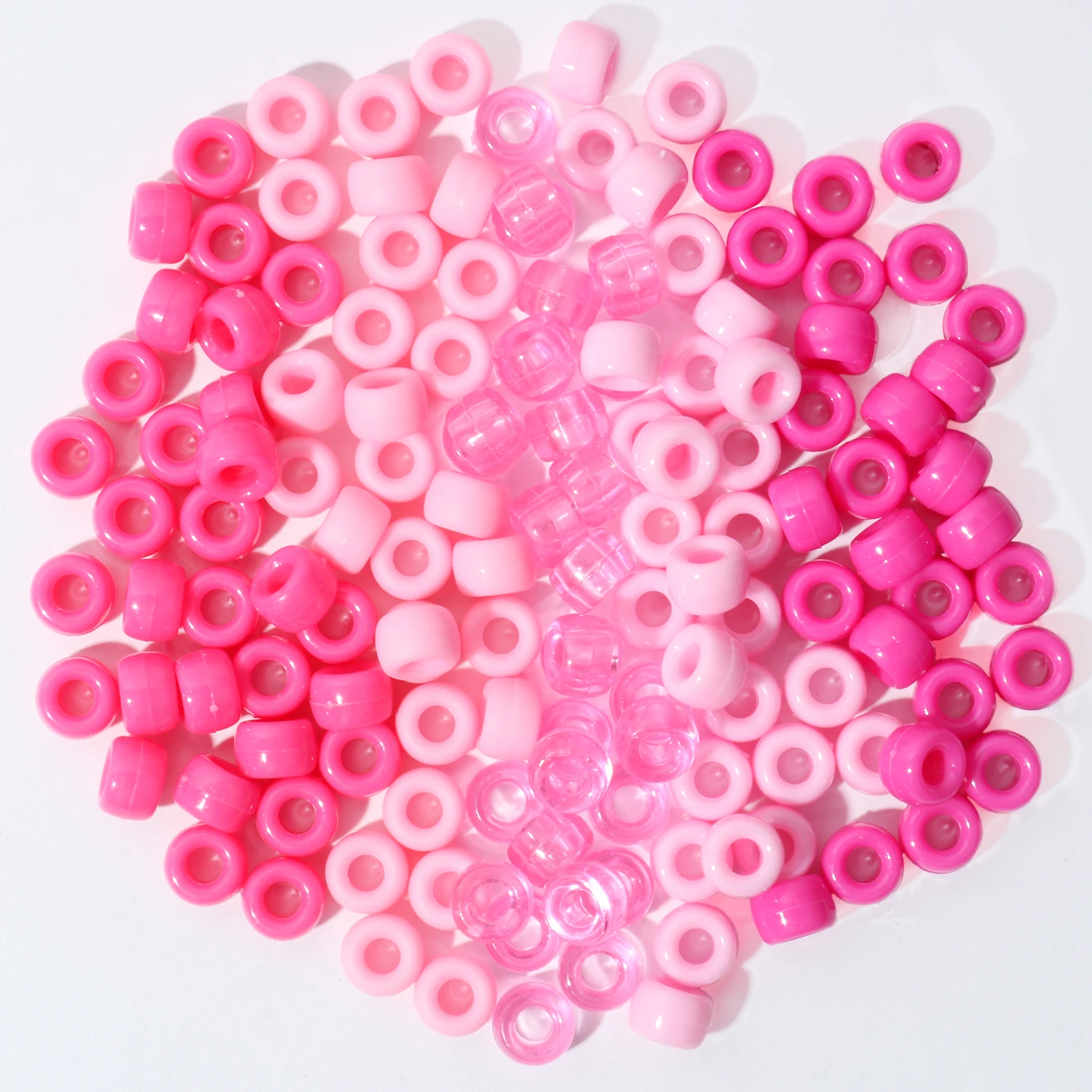 

Wholesale 1200pcs Pony Beads Pink Color Acrylic Flat Round Spacer Beads Jewelry Make Bracelets Necklace Accessory Christmas Gift
