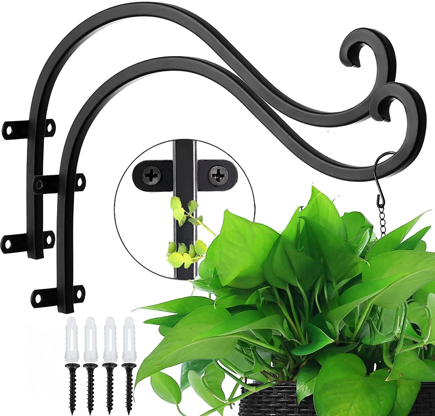 1PCS Wall Hanging Flower Pot Hook Metal Plant Hanging Hook Home Decoration Wrought Iron Flower Pot Holder Balcony Plant Hanger
1PCS Wall Hanging Flower Pot Hook Metal Plant Hanging Hook Home Decoration Wrought Iron Flower Pot Holder Balcony Plant Hanger