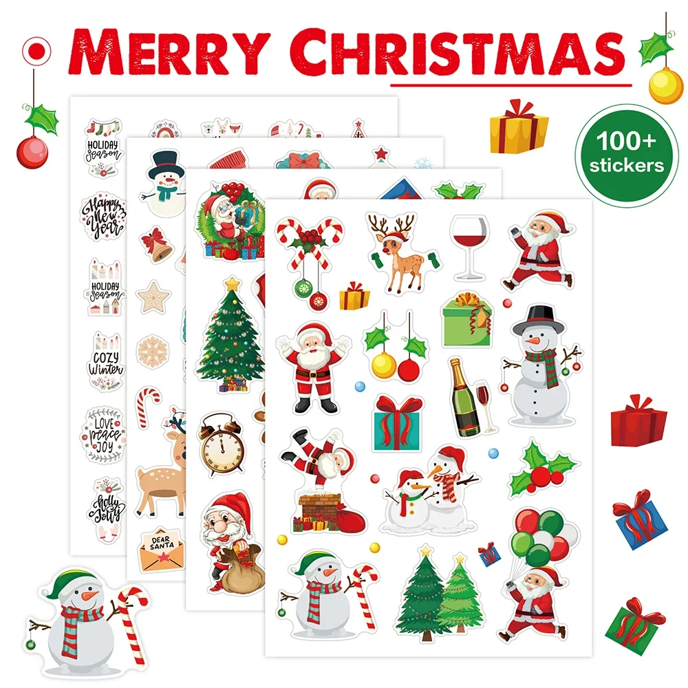 4 Sheets Cartoon Cute Christmas Stickers DIY Scrapbook Journal Handbook Gift Decorative Stickers Stationery
4 Sheets Cartoon Cute Christmas Stickers DIY Scrapbook Journal Handbook Gift Decorative Stickers Stationery