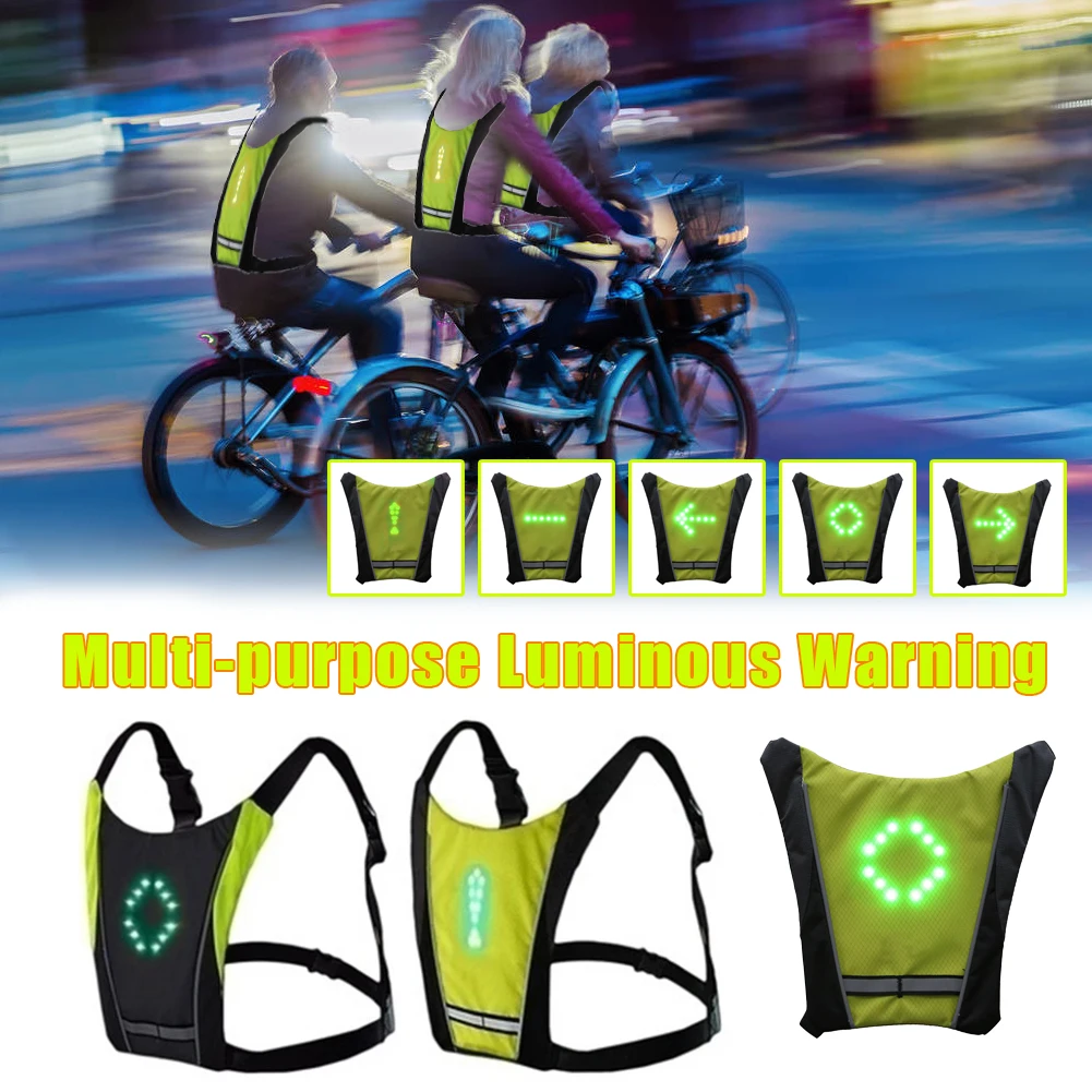 LED Turn Signal Vest Led Reflective Vest Warning Direction Backpack With 3M Remote Controller For Night Cycling Running Walking
LED Turn Signal Vest Led Reflective Vest Warning Direction Backpack With 3M Remote Controller For Night Cycling Running Walking
