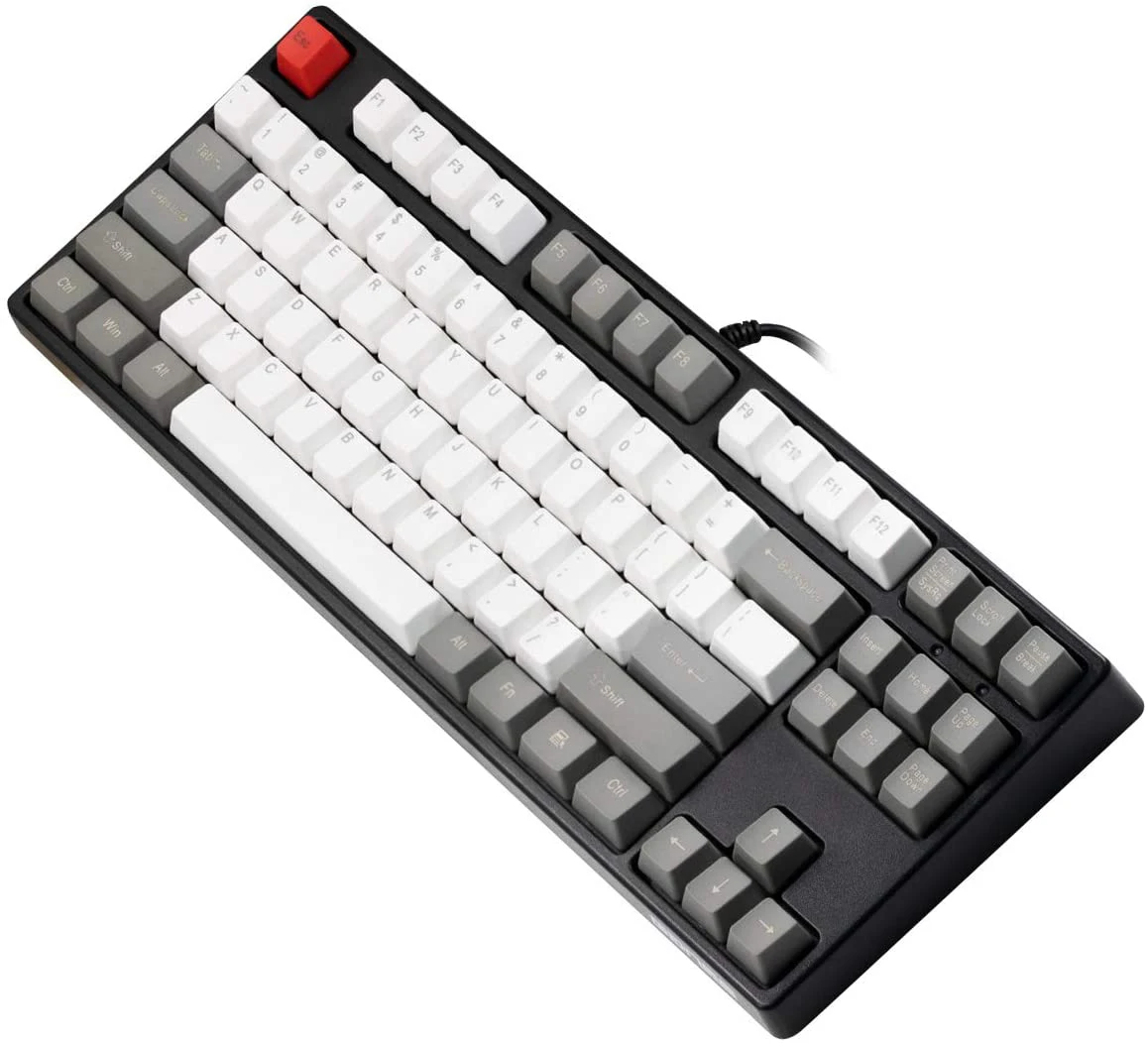 

GANSS GS87-C Wired Cherry MX Switch Mechanical Gaming Keyboard with PBT Dye Sublimation keycaps Gamer Type-C USB Port