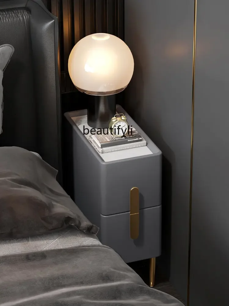 Mini Solid Wood Bedside Cabinet Italian Minimalist Narrow Bedroom Stone Plate Light Luxury Small Cabinet
Mini Solid Wood Bedside Cabinet Italian Minimalist Narrow Bedroom Stone Plate Light Luxury Small Cabinet
