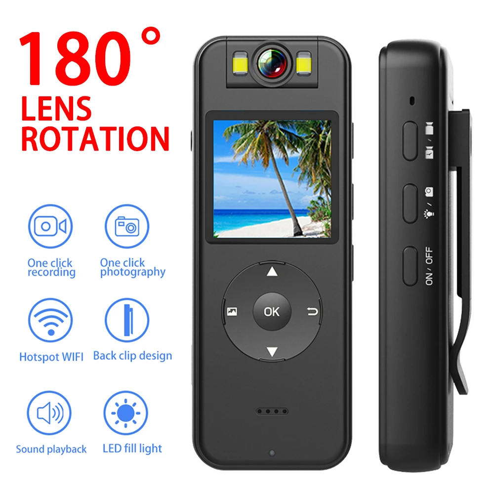 4K Mini Camera Night Vision WiFi Camera Police Small Law Enforcement Recorder 180 Degree Rotating Outdoor Sport DV DVR Camcorder
4K Mini Camera Night Vision WiFi Camera Police Small Law Enforcement Recorder 180 Degree Rotating Outdoor Sport DV DVR Camcorder