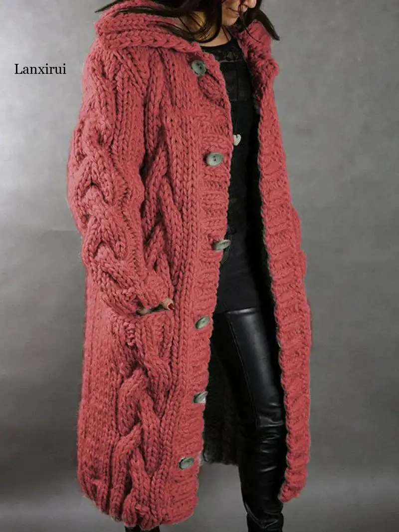 New Fashion Women's Sweater Knit Weater Button Cardigan Autumn Winter 2022 Loose Thicken Sweet Knitting Coat Long Twist Sweater
New Fashion Women's Sweater Knit Weater Button Cardigan Autumn Winter 2022 Loose Thicken Sweet Knitting Coat Long Twist Sweater